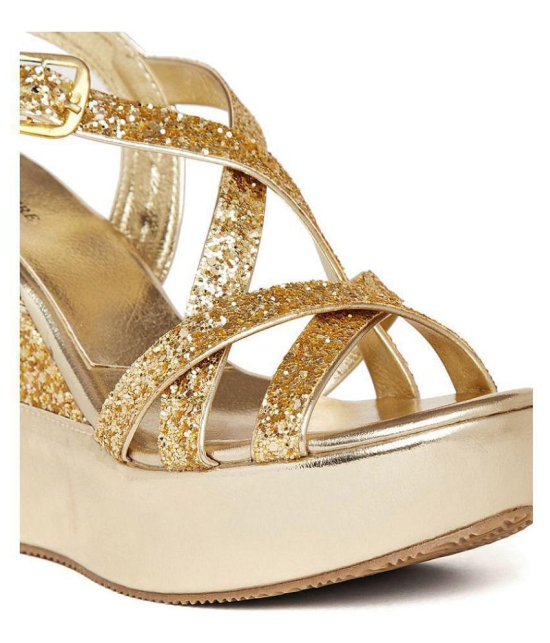 MARC LOIRE - Gold Womens Wedges Heels - 5