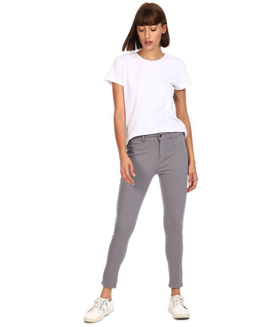 Sugr - Cotton Blend Regular Grey Women's Jeggings ( Pack of 1 ) - None