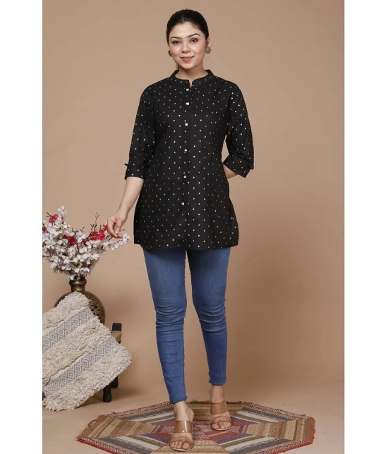 HIGHLIGHT FASHION EXPORT - Black Rayon Womens Straight Kurti ( Pack of 1 ) - None