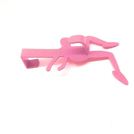 Motivational Hook- Men Racer/Male Runner Shape ABS Plastic (Pink)