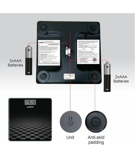 Healthgenie Digital Weight Machine Scale LCD Display Weighing Capacity 180Kg