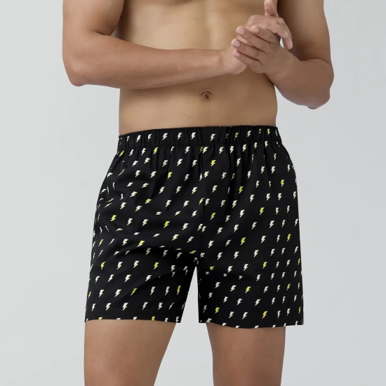 Remix Cotton Boxers Lightning Black XXL