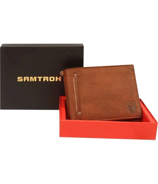 samtroh - PU TAN Mens Regular Wallet ( Pack of 1 ) - Tan