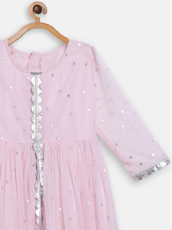 Girls Embellished A-Line Ethnic Dress