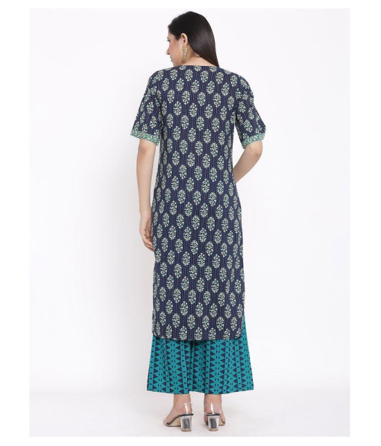 FabbibaPrints Cotton Kurti With Palazzo - Stitched Suit - XL