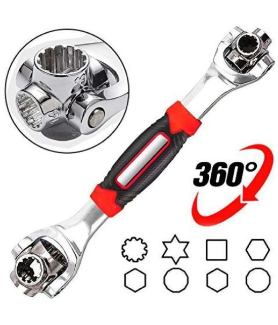 Universal 8 in 1 Multi-functional Socket Tool KIt, Dog Bone Wrench Works with Spline Bolts, Torx, Square Damaged Bolts