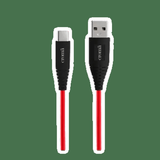 Croma Type A to Type C 3.3 Feet (1M) Cable (Dash & Warp Protocols, Red)