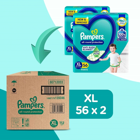 Pampers All Round Protection 12+ Kg Diaper Pants - XL, 20 pcs