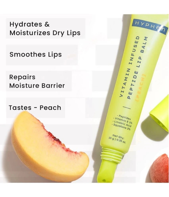 Hyphen Vitamin Infused Peptide Lip Balm - Peach for Dry & Chapped Lips | Hydrates & Moisturizes