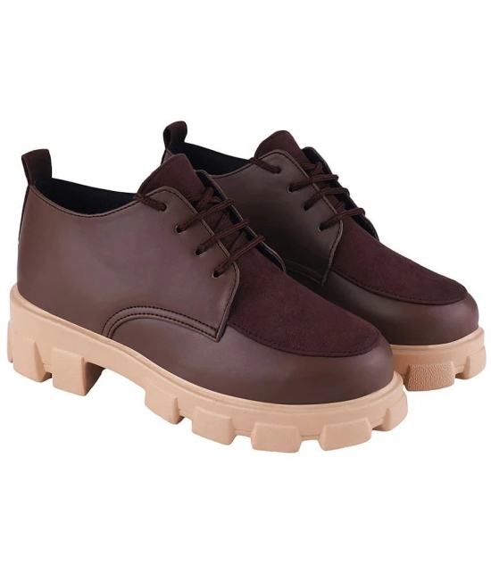 Shoetopia Brown Womens Sneakers - None