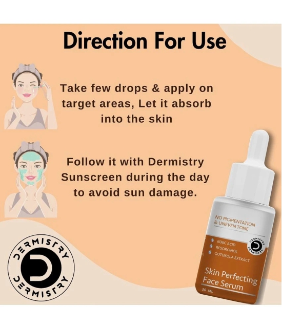 Dermistry Hyper Pigmentation Fairness Kojic Acid Face Serum Skin D Tan Whitening Lightening Brightening Shine Care Anti Blemishes Pigment Melasma Removal Glowing Beauty Moisturizer Goree Gor