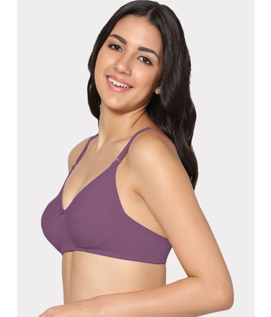 IN CARE LINGERIE - Wine Rayon Lightly Padded Women's T-Shirt Bra ( Pack of 1 ) - None