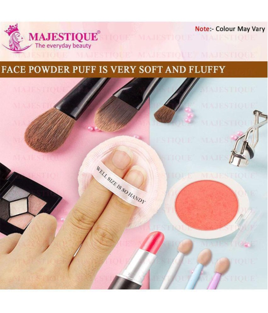 Majestique 2Pcs Set Powder Puff & Mushroom Head Sponge With Case, Makeup Foundation Sponge