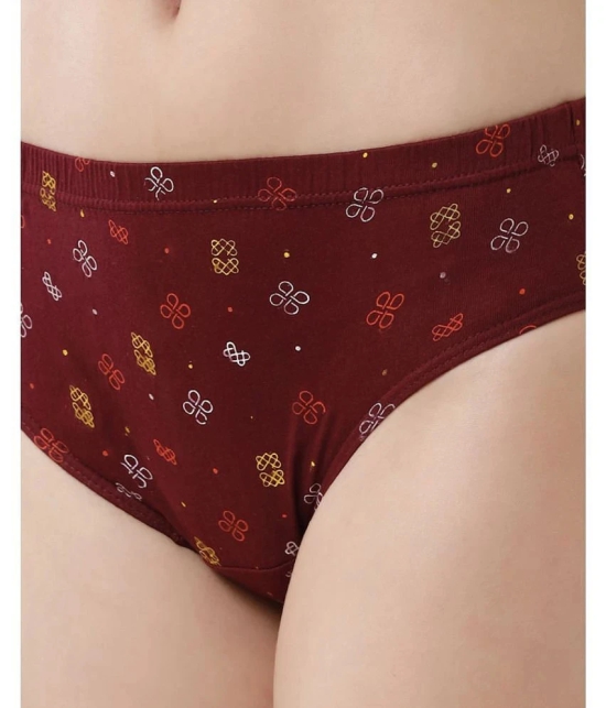 Rupa Jon Multicolor Cotton Printed Womens Briefs ( Pack of 4 ) - None