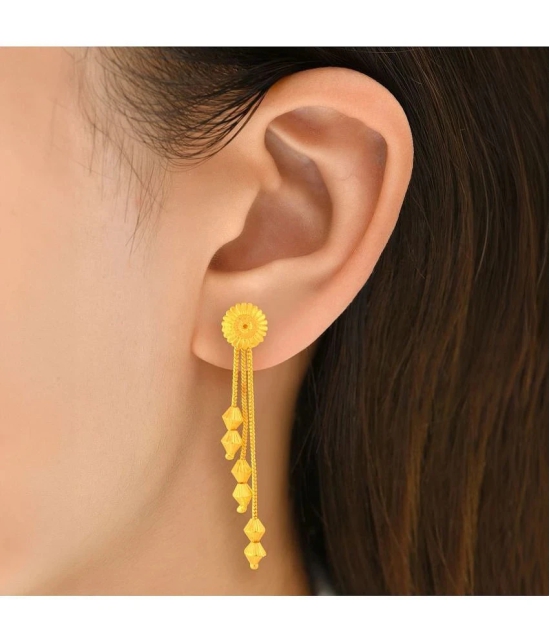 LUV FASHION Gold Drop Earrings ( Pack of 1 ) - Gold