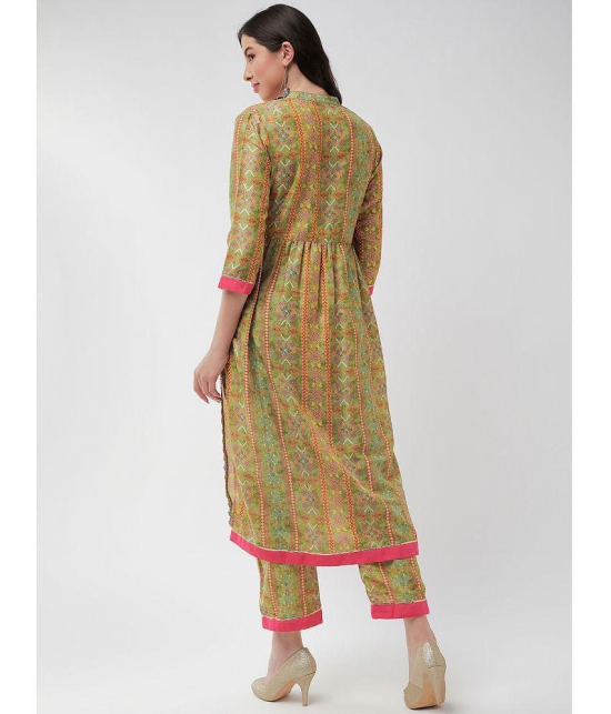 Pannkh - Green Polyester Womens Nayra Kurti ( Pack of 1 ) - None