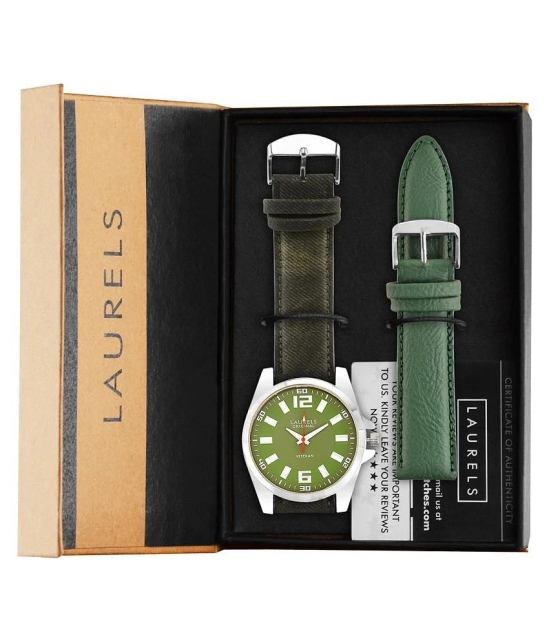 Laurels Gatsby 2 Analog Green  Dial Mens Watch Lo-Gt-204s with Strap