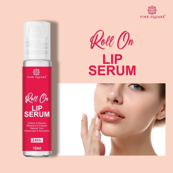 Lip Serum Roll On, - Advanced Brightening Therapy for Soft, Moisturised Lips With Glossy & Shine- 10ml-Free Size