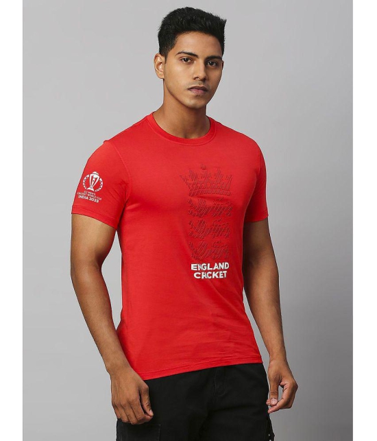 FanCode - Red Cotton Regular Fit Men's Sports T-Shirt ( Pack of 1 ) - None