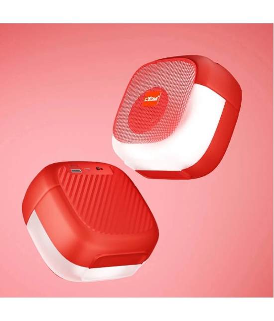 CYOMI Cy631 5 W Bluetooth Speaker Bluetooth v5.0 with SD card Slot Playback Time 4 hrs Red - Red