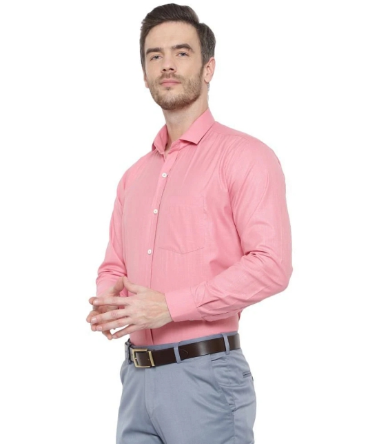 SREY - Cotton Blend Slim Fit Pink Mens Casual Shirt ( Pack of 1 ) - None