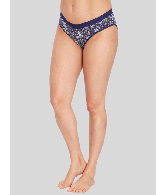 ILRASO - Navy Blue Cotton Printed Women's Briefs ( Pack of 1 ) - None