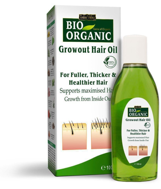 Indus Valley Bio Organic Growout Hair Oil For Hair Regrowth, Reduces Hair Fall- Hair Oil 100ml set of 2