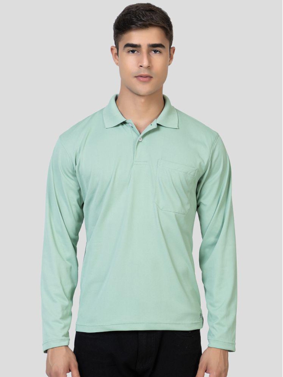 YHA - Mint Green Cotton Blend Regular Fit Mens Polo T Shirt ( Pack of 1 ) - None