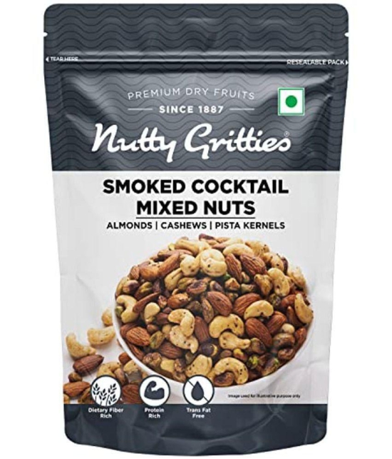 Nutty Gritties Premium Smoked  Mixed Nuts 400g | (Pack of 2, Each Pack 200g ) Roasted Almonds, Cashew Nuts, Pistachio Kernel |