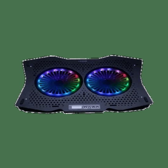 Croma Cooling Pad for Laptops upto 18 Inch (RGB LED, Black