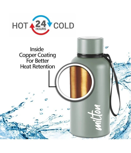 Milton Aura 500 Thermosteel Bottle, 520 ml, Grey | 24 Hours Hot and Cold | Easy to Carry | Rust Proof | Leak Proof | Tea | Coffee | Office| Gym | Home | Kitchen | Hiking | Trekking | Travel 