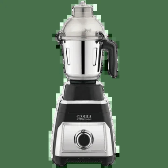 Croma 800 Watt 4 Jars Juicer Mixer Grinder (20000 RPM, Copper Motor, Black and Silver)