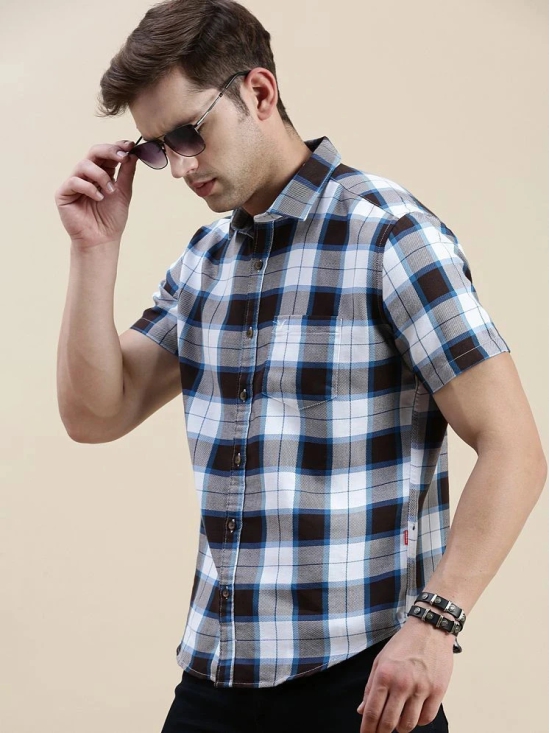 Showoff Cotton Blend Regular Fit Checks Half Sleeves Mens Casual Shirt - Multi ( Pack of 1 ) - None