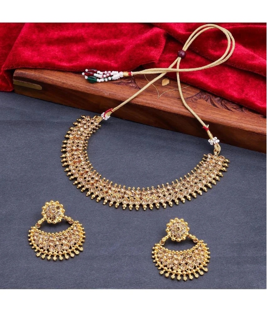 Sukkhi - Golden Alloy Necklace Set ( Pack of 1 ) - Golden