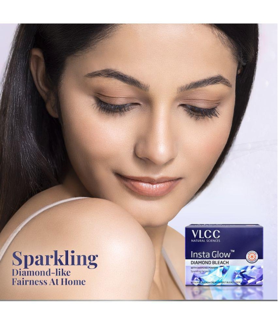 VLCC Insta Glow Diamond Bleach, 30 g Each ( Pack of 3 )