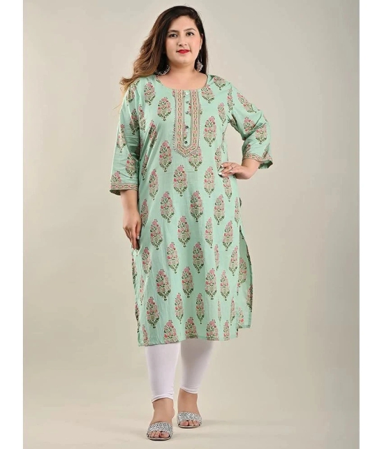 Swasti - Green Cotton Womens Straight Kurti ( Pack of 1 ) - None