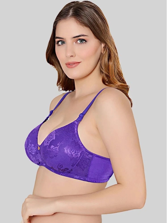 Bodycare Purple Nylon Heavily Padded Womens Everyday Bra ( Pack of 1 ) - None