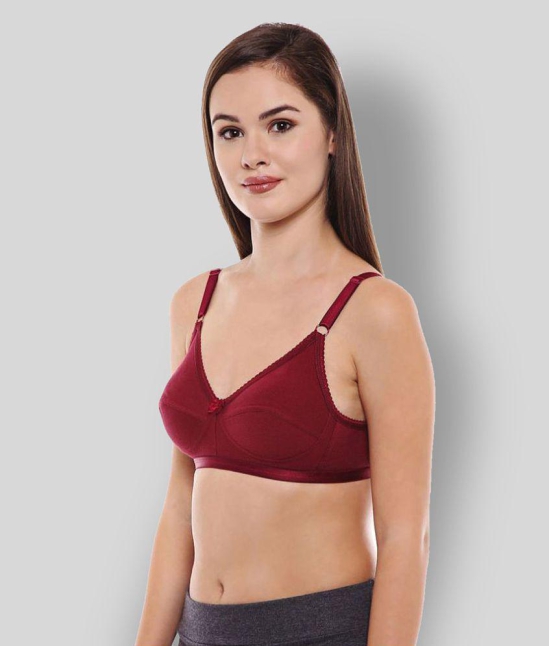 Bodycare Cotton Seamless Bra - Maroon - 34