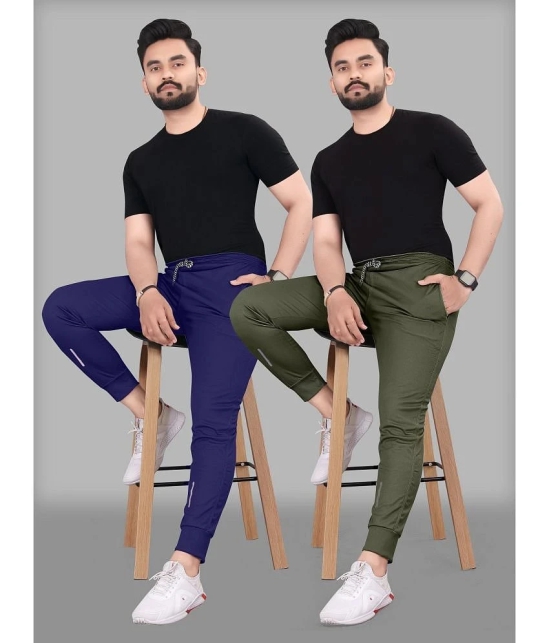 Gazal Fashions - Multicolor Polyester Mens Trackpants ( Pack of 2 ) - None