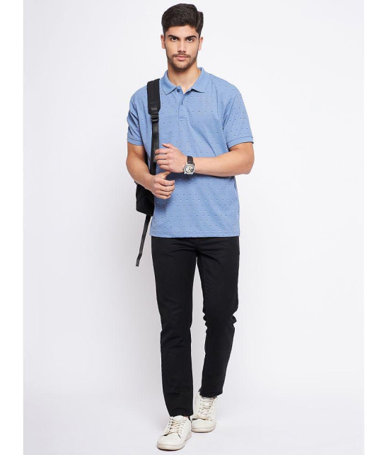 MXN - Blue Cotton Regular Fit Mens Polo T Shirt ( Pack of 1 ) - None