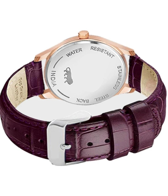 Newman Maroon Leather Analog Mens Watch