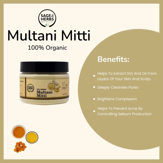 100% Organic Multani Mitti-150 g