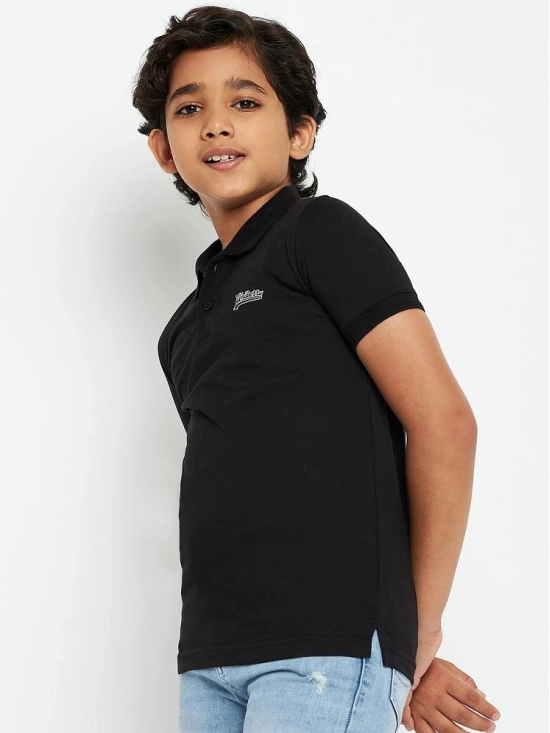 UNIBERRY - Black Cotton Blend Boys Polo T-Shirt ( Pack of 1 ) - None