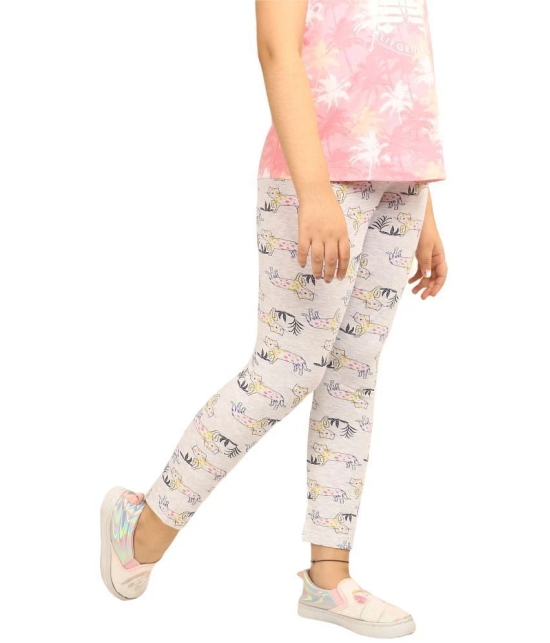 Ariel - Beige Cotton Girls Leggings ( Pack of 2 ) - None