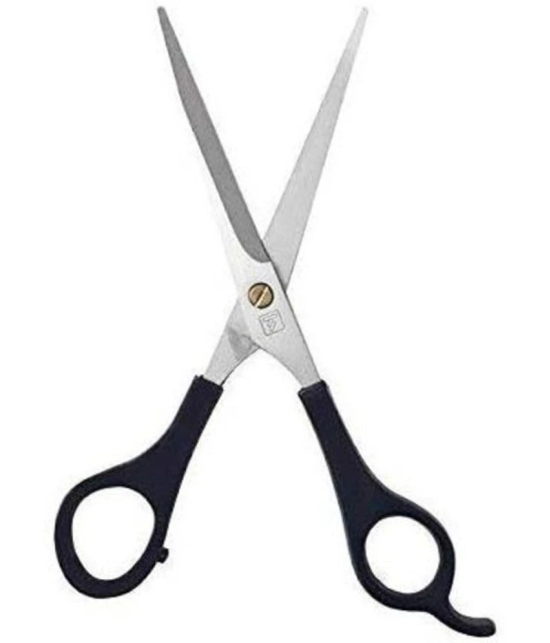 Combo of 3 Salon Accessories Scissor: 2 Barber Hair Cutting Scissor with 1 Beard and Mustache Styling Trimming and Scissors (Set of 3, Silver)