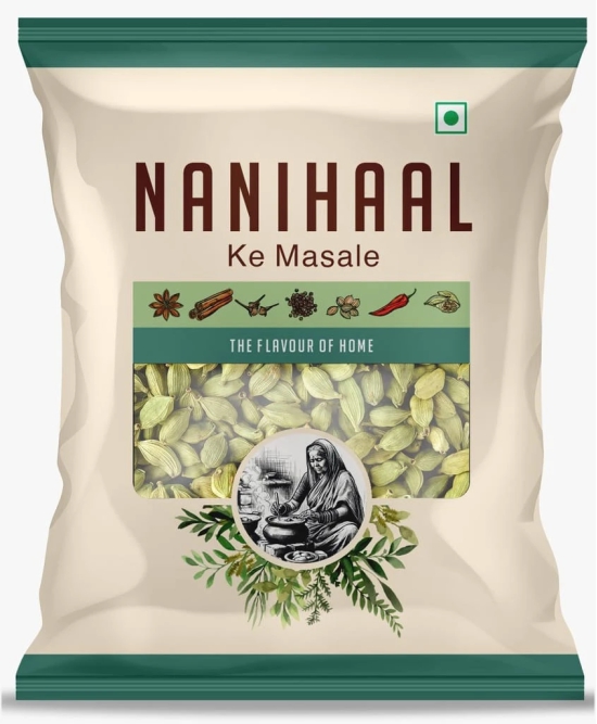 NANIHAALHari Elaichi - Green Cardamom - Authentic Indian Spice - Bold Flavor & Fresh Aroma - Perfect For Tea, Desserts & Curry - Whole Spices | 50 gm