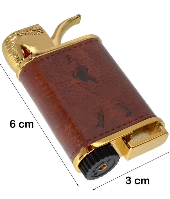 JMALL - Brown Aluminium Cigarette Lighter ( Pack of 1 ) - Brown