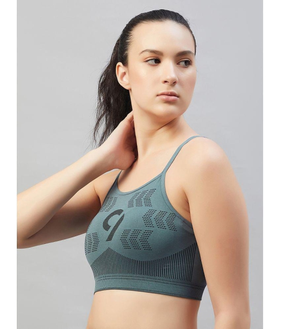 C9 Airwear - Green Nylon Lightly Padded Womens Sports Bra ( Pack of 1 ) - None