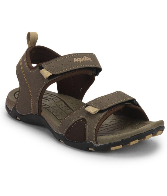 Aqualite - Brown Mens Floater Sandals - None