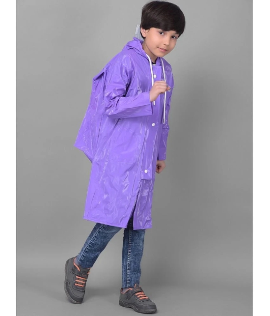 Dollar Rainguard Kids PVC Full Sleeve Solid Raincoat With Adjustable Hood and Pocket - None